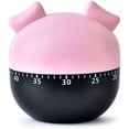 thumbnail image 4 of Temporizador mecánico de alarma de tiempo de cocina rosa de 1 pieza en forma de cerdo, 55 minutos, herramienta de gestión del tiempo de reloj de cuenta regresiva para cocina, ejercicio, yoga, 4 of 5