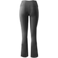 thumbnail image 2 of Genuiskids Yoga Pants for Women Crossover High Waisted Pants Tummy ControlSolid Color Yoga Flare Pants, 2 of 9