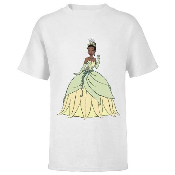Disney The Princess and the Frog Tiana T-Shirt - Short Sleeve T-Shirt for Kids - Customized-White