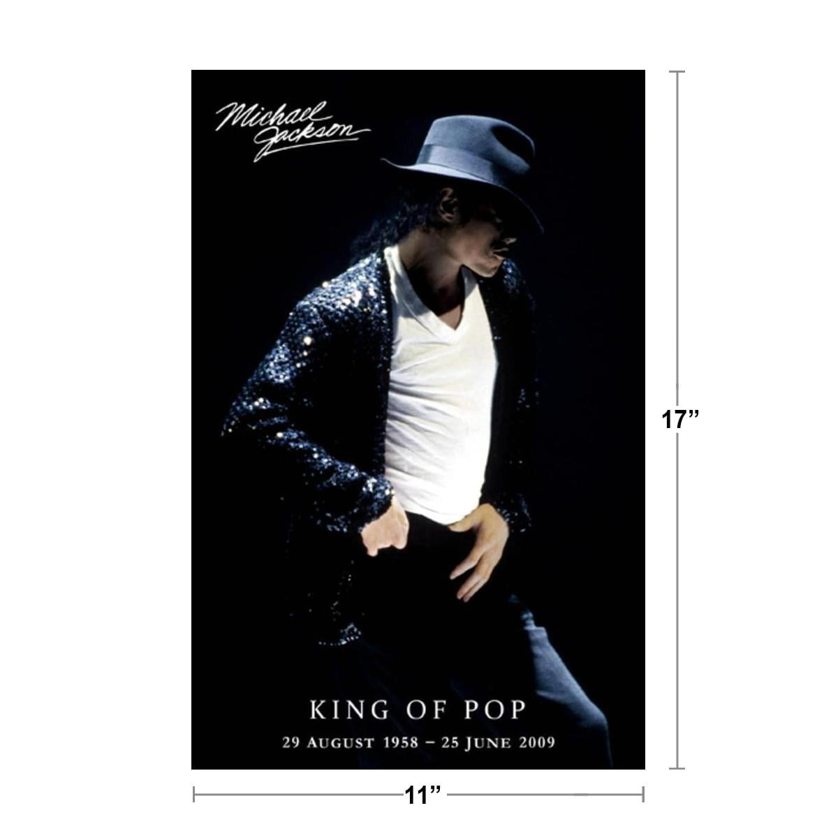 Michael Jackson King of Pop Moonwalk 3D Poster Wall Art Decor Framed Print
