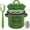 green, variant on 46oz Grease Container with Strainer, Oil Keeper Can for Bacon with Silicone Spatula, Butter jar, Crackle Glaze Fat Container Keeper with Easy-Grip Handle (White*1pcs)