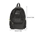 thumbnail image 3 of CRAFTHROU Backpack Foldable Black Expendable Side Mesh Pockets for Traveling and School Bag 1Pcs, 3 of 4