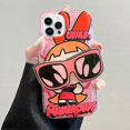 thumbnail image 1 of iPhone 13 Cute Kawaii Cartoon Case Cool Sunglasses Shape Stand Finger Grip Holder Bracket Design for Women Girls Protective Cover for iPhone 13 Pro Ma, 1 of 4
