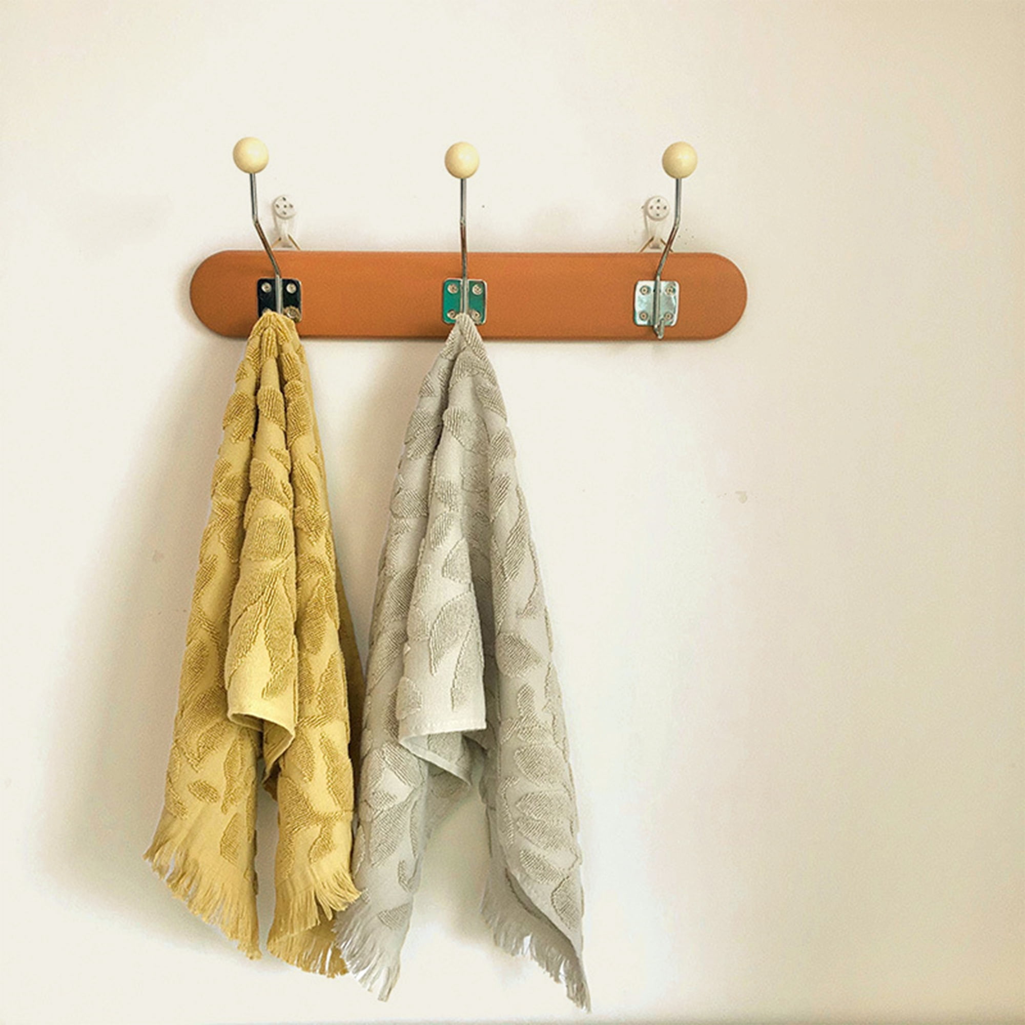 Unique Bargains Jacquard Pattern Boho Hand Towels Set for Bathroom, Kitchen Khaki 4