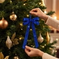 thumbnail image 5 of Christmas Glitter Double Ear Bow Ornaments Hanging Decorations for Tree Wreath and Garland, 5 of 6