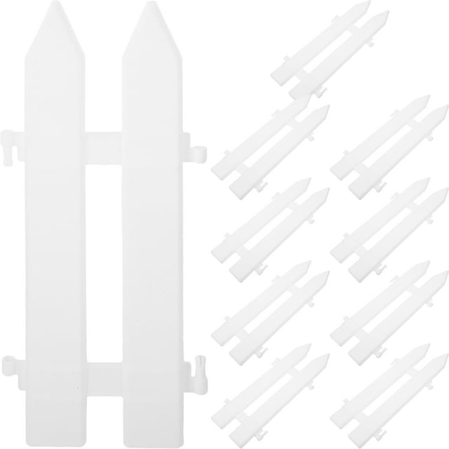 Miangastore 10Pcs Fence Solid Plastic Fencing DIY Delicate Garden Courtyard Lawn Guardrail
