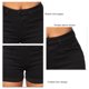 thumbnail image 5 of Pantalones cortos de mujer Slim Fit Levantamiento de cadera Botón elástico Mediados de cintura Dobladillo doblado Pantalones cortos para mujer Negro M, 5 of 6
