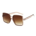 thumbnail image 3 of MANHUJI Ladies Sunglasses Personality Big Frame Sunglasses Fashion Sunglasses (Coffee,One Size), 3 of 5