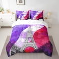 thumbnail image 2 of YST Eiffel Tower Comforter Set, Romantic France City Building, 7-Piece, Queen Size, 2 of 5