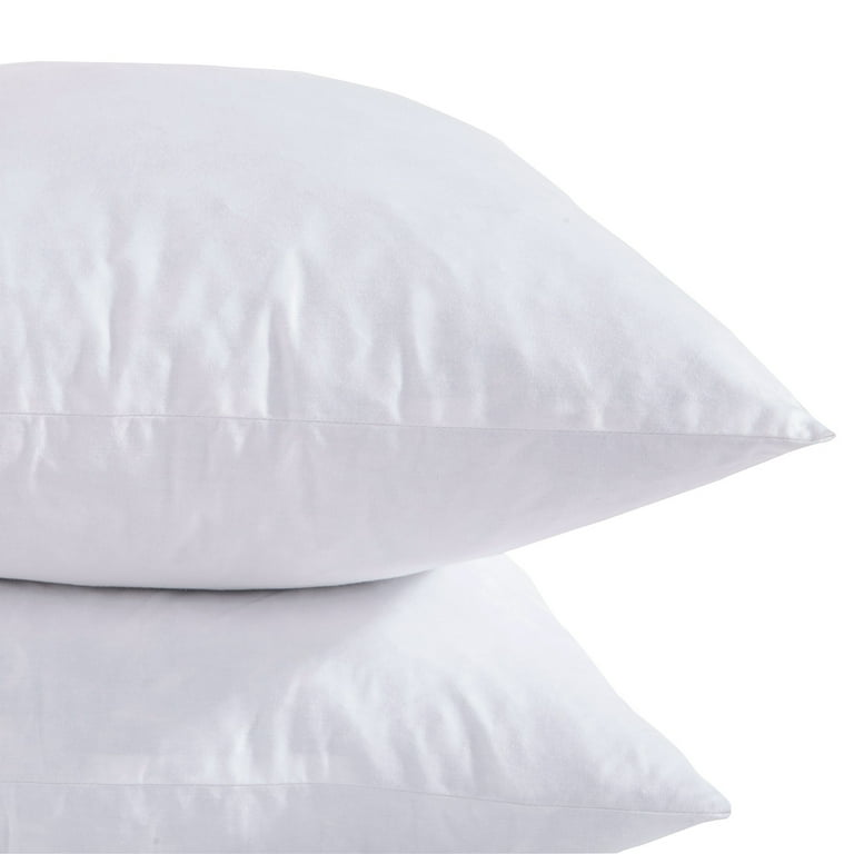 Puredown White Feather Pillows for Sleeping, Square Bed Pillows 12 x 20  inch, 18 x 18 inch, 20 x 20 inch, 26 x 26 inch, Set of 2