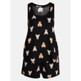 thumbnail image 4 of Halloween Women's Hacci Knit Tank Top and Shorts Pajama Set from Way to Celebrate, 2-Piece, Sizes XS-3X, 4 of 4