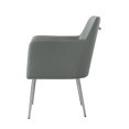 thumbnail image 5 of Posh Living Perogo Faux Leather Dining Chair in Gray (Set of 2), 5 of 8