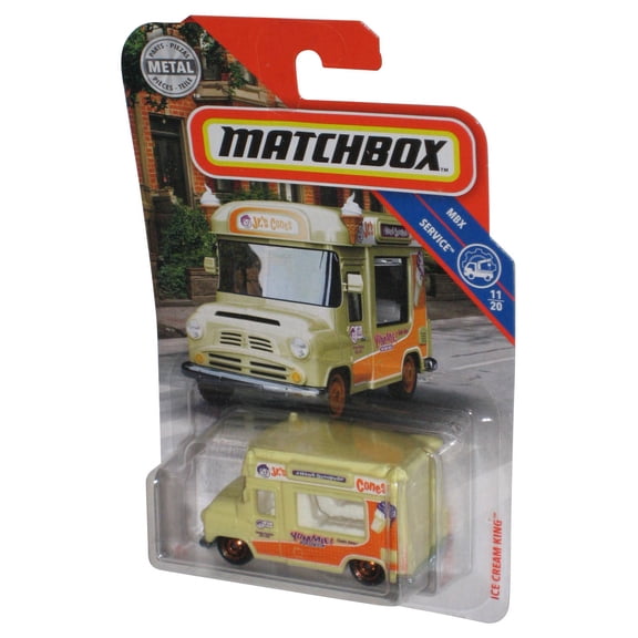 Matchbox MBX Service 11/20 (2019) Yellow Ice Cream King Toy Truck #98/100