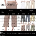 thumbnail image 4 of Linen Capri Pants for Women Elastic High Waist Tulip Hem Capris Loose Wide Leg Beach Cropped Trousers with Pockets Yellow L, 4 of 9