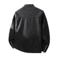 thumbnail image 6 of Men’s Faux Leather Jacket Classic Biker Style Motorcycle Coat Fit Fashion Casual Lightweight Fall & Spring Jackets for Men, 6 of 6