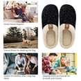 thumbnail image 2 of Zapatillas con forro de piel sintética para hombre, zapatos de casa cómodos y antideslizantes tipo lana (L) negro Wdftyju Tenis De Mujer Tenis De Hombre, 2 of 8