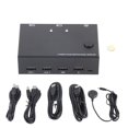 thumbnail image 2 of Commutateur KVM 2 Ports, 4W Interface Multimédia HD Switch Plug And Play Souris HDCP 2.0 pour Ordinateur Portable, 2 of 8