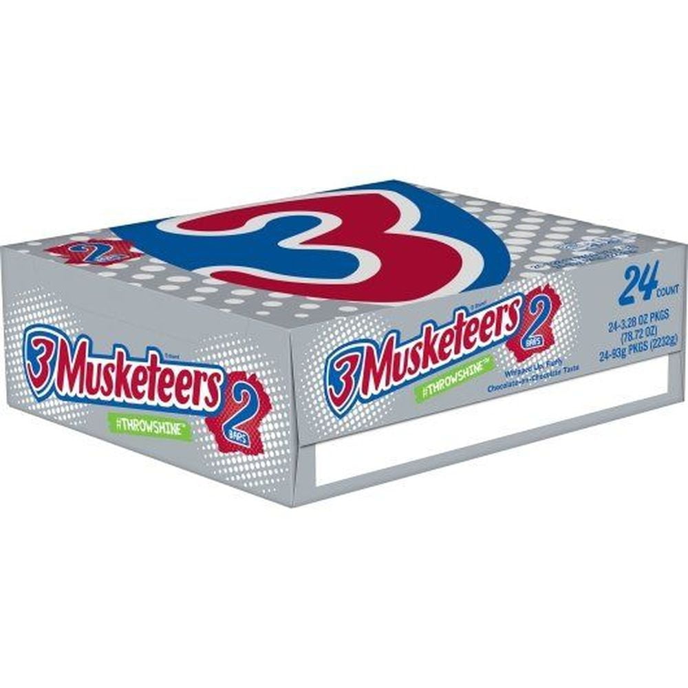3 Musketeers Multi Piece King Size Chocolate Candy Bar -- 144 per Case.