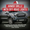thumbnail image 2 of AMERICAN MODIFIED Grille w/Lights for 2019-2021 GMC Sierra 1500 Base, SLE, & SLT, 2 of 12