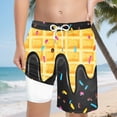 thumbnail image 2 of NOLDARES Youth Boys Swim Trunks with Compression Liner Boys Bathing Suit for Kids Swimsuits Teen Quick Dry Kids Board Shorts(Black,8-9 Years), 2 of 3