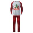 thumbnail image 2 of Odeerbi Christmas Pajamas for Family Holiday Long Sleeve Family Christmas Pajamas Matching Sets Dad Casual Printed Top with Bottom Outfits Home Wear Sleepwear Family Matching PJs Set Red, 2 of 5