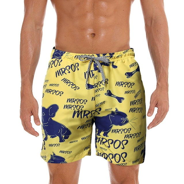 Pantalones cortos de tabla para hombre, traje de baño de secado rápido, fiesta de vacaciones en la playa, Bermudas, pantalones grandes de natación oso de fresa vestir