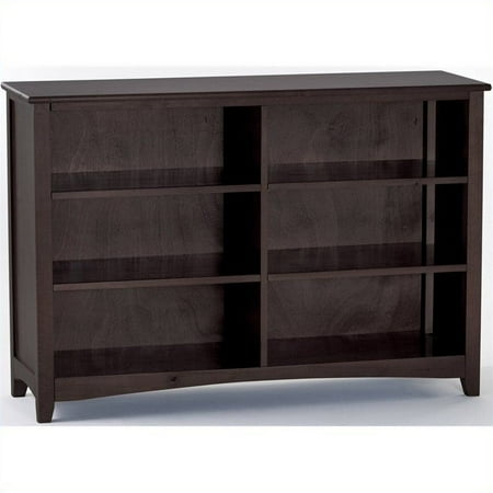 NE Kids School House Horizontal Bookcase in Chocolate