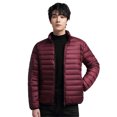 thumbnail image 2 of JIKNTTR Mens Lightweight Packable Puffer Jacket Lightweight Puffer Down Jacket Stand Collar Thin Coats Trendy Warm Quilted Jackets Travel Warm Quilted Jackets Travel, 2 of 5