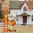 thumbnail image 5 of Welcome Fall Garden Flag Polka Dots Pumpkins Garden Flags 12x18 Inch Small Double Sided for Outside Thanksgiving Burlap Yard Autumn Holiday Lawn Patio Flag Decoration For Outdoor, 5 of 6