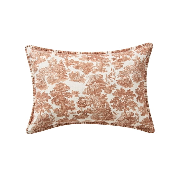 My Texas House Halloween Forest Toile Rust Oblong Decorative Pillow, 14" x 20"