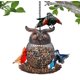 thumbnail image 1 of Comedero para pájaros salvajes para exterior, comedero para pájaros colgante con marco de metal para jardín, decoración al aire libre, idea de regalo para amantes de los pájaros y amigos, a prueb, 1 of 3