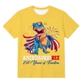 thumbnail image 4 of CONROSES 250 Anniversary Usa Toddler Boys Short Sleeve T Shirts Dinosaur Graphic July 4Th T-Shirts Tee Tops, Sizes 6-7 Years, 4 of 4