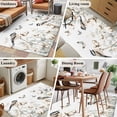 thumbnail image 5 of Butterfly Flower Area Rug 4x6 FT, Non Slip Kids Room Carpet, Cotton Rustic Watercolor Leaf Floral Washable Soft Floor Carpet Non-Shedding Throw Rug for Dorm Kitchen Study Room Home Office Bedside, 5 of 9