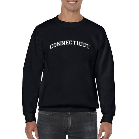 Connecticut Text Men Sweatshirt, Male Small