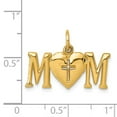 thumbnail image 3 of 14k Yellow Gold Polished Mom with Religious Cross Charm, 3 of 4