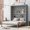 Grey, variant on Kumix Full Size Murphy Bed, Wall Bed with Shelves, Multi-function Murphy Bed for Teens Adults, Wood Bed for Bedroom, Space-Saving, White