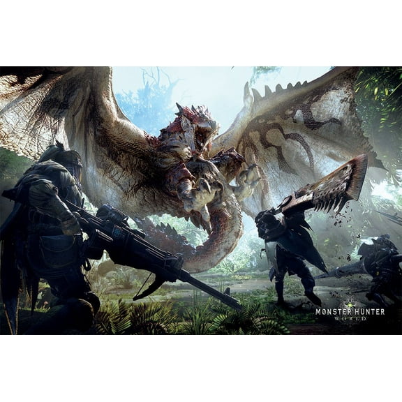 Monster Hunter World Gaming Laminated Poster Print (24 x 36)