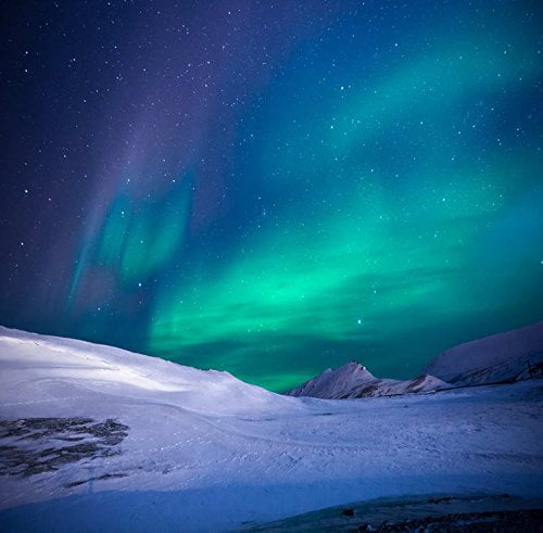 GreenDecor Polyster 5x7ft Alaska Winter Northern Lights Photography Studio Backdrop Background