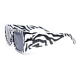 thumbnail image 3 of Womens Thick Temple Mod Fashion Rectangle Plastic Chic Sunglasses Zebra - Black, 3 of 4