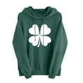 thumbnail image 6 of Women'S St. Patrick'S Day Sweatshirt Long Sleeved Irish Heart-Shaped Clover Holiday Hoodie Lucky Hoodie With Pocket Sweatshirt, 6 of 6
