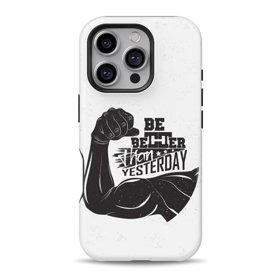 DesignSkinz Scratch-Resistant Hard Slim Case Compatible with iPhone 16 (Compatible with MagSafe) - Better Than Yesterday