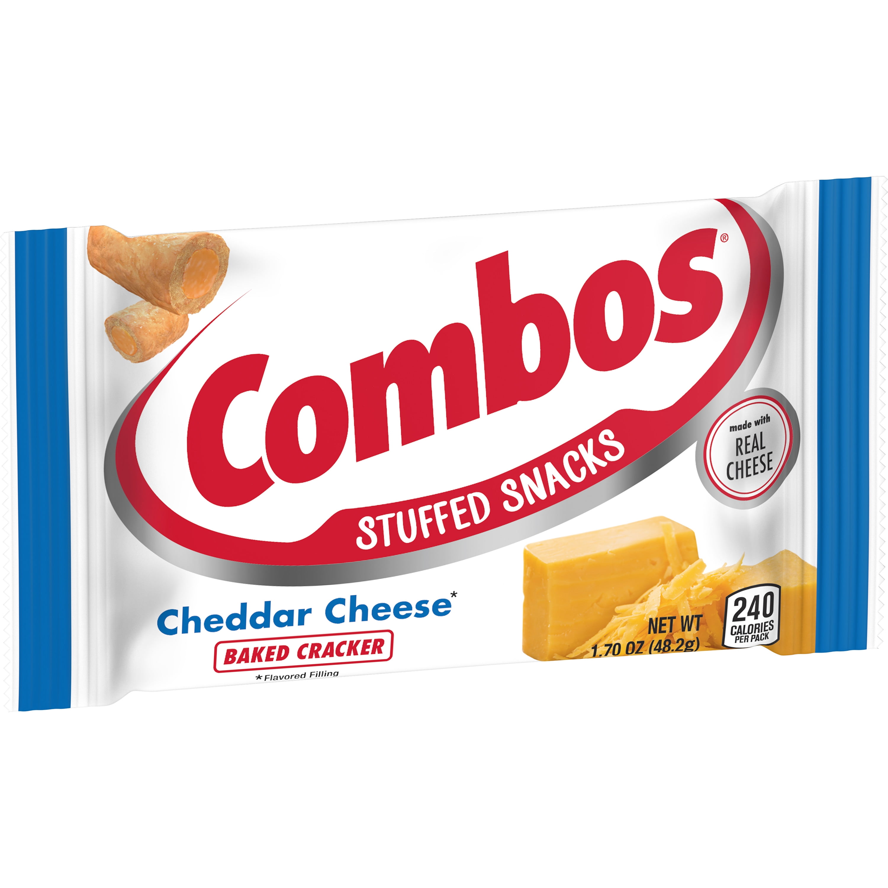 Combos Cheddar Cheese Cracker Baked Snacks, 1.8 Ounce Bags, 18 Count Box