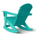 thumbnail image 4 of Westintrends Malibu Outdoor Rocking Chair Set of 2, All Weather Resistant Poly Lumber Classic Porch Rocker Chair, 350 lbs Support Patio Lawn Plastic Adirondack Chair, Turquoise, 4 of 17