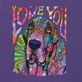 thumbnail image 2 of Wild Bobby, Colorful Beagle | Dogs Love You | Dean Russo Art Animal Lover Ladies Racerback Tank Top, Purple Rush, X-Large, 2 of 6