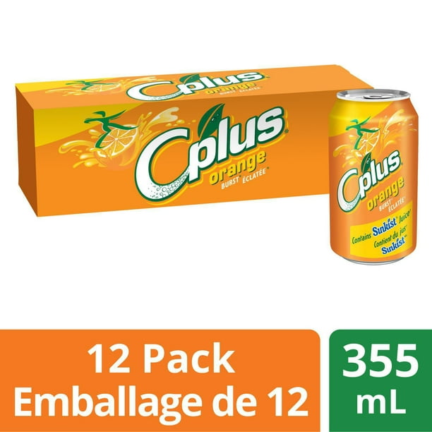 C’plusMD orange éclatéeMD - Emballage de 12 canettes de 355 mL