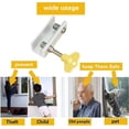 thumbnail image 2 of Window Locks, 4 Pack Aluminum Sliding Window Locks, Adjustable Frame Security Lock For Sliding Door With Keys, 2 of 5