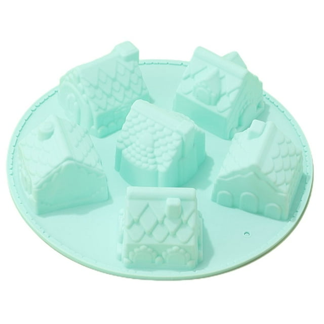 Moule à Gâteau 6 Cavités Multi-Usage Antiadhésif Résistant au Froid et à la Chaleur Réutilisable Décoratif en Silicone de Qualité Alimentaire 3D pour Noël Maison Gadgets de Cuisine