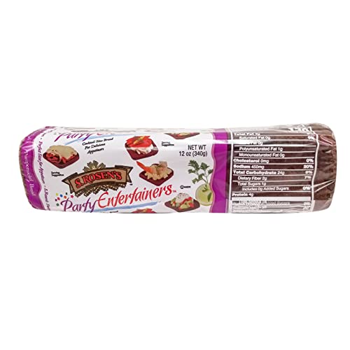 S.Rosens Cocktail Rye Bread Pumpernickel (Case of 4 Loaves)