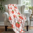 thumbnail image 4 of PRETXORVE Throw Blanket Cute Strawberry Gifts Ideas for Women Girls Soft Lightweight Throw Blanket for Couch Sofa Bed Traveling Camping Gifts, 4 of 6