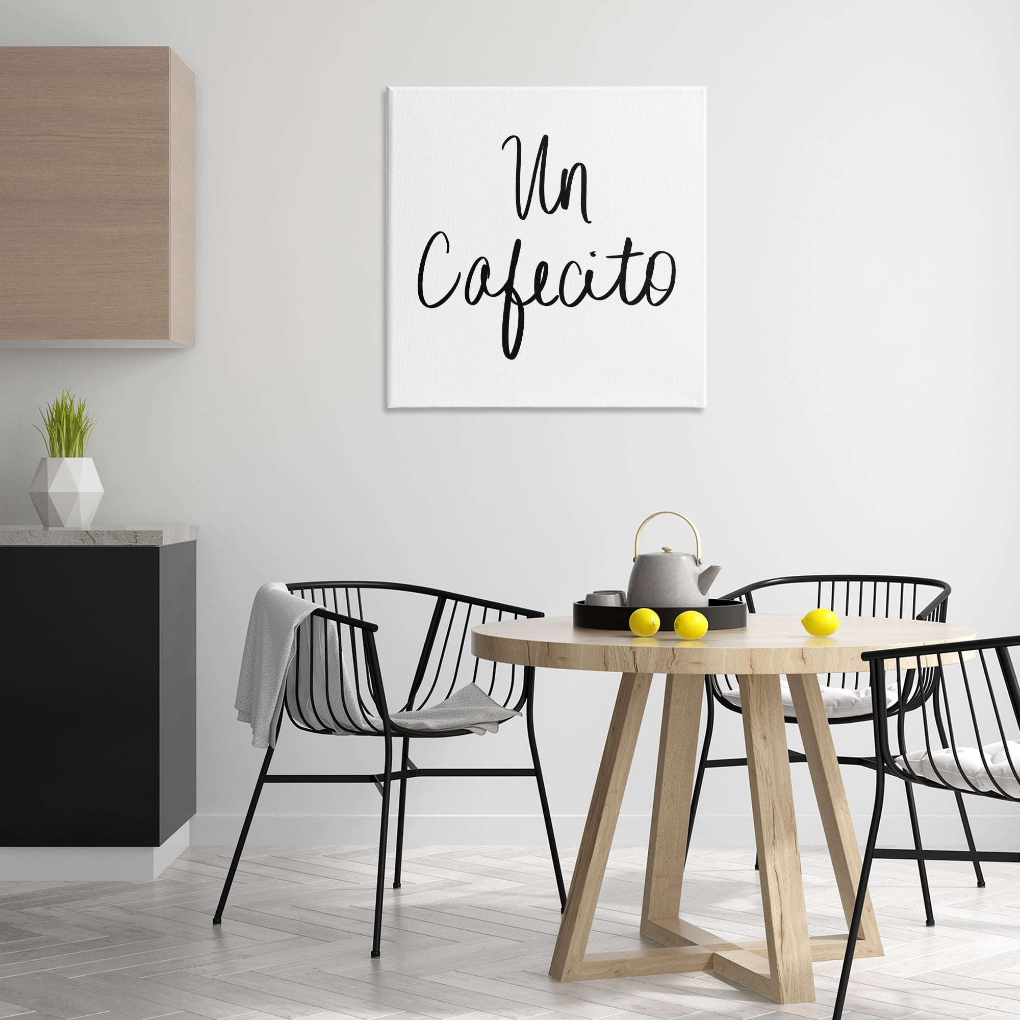Stupell Industries Un Cafecito Diseño Minimalista Food & Beverage Painting Wrapped Canvas Art Print Wall Art, 30 x 30